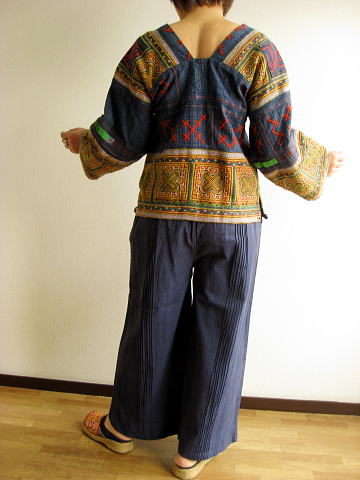 エスニック　新品　ハンドメイド　モン族　ラフ族　民族衣装　ラフ族　民族衣装A13