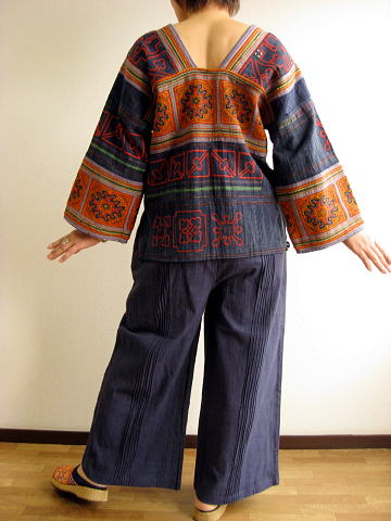 アジア衣類モン族コレクションエスニックブラウス